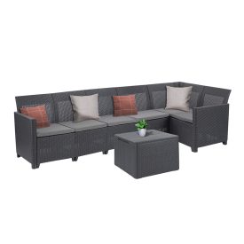   Claire VIII 6 személyes sarokgarnitúra párnatartós asztallal