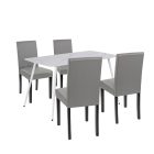 Megan 4+1 étkező garnitúra fehér-szürke