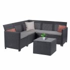 Claire VII 5 személyes sarokgarnitúra párnatartós asztallal