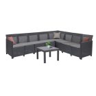 Claire XI 8 személyes sarokgarnitúra orlando asztallal