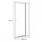 Flexi állítható zuhanyajtó 96-111x185 cm