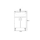 Bianca Plus 55 alsó szekrény mosdóval