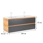 Vario Forte 120 alsó szekrény mosdóval