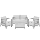 Scandi linea kerti bútor szett jute tárolós asztallal