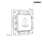 Nova kettős csengő kapcsoló 101N szürke szálcsiszolt kerettel