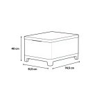 Scandi Box max linea duo kerti bútor szett jute tárolós asztallal