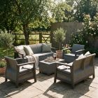 Scandi Big linea duo kerti bútor szett jute tárolós asztallal