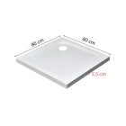 Modena Slim szögletes alacsony akril zuhanytálca 80x80 cm