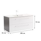 Vario Clam 100 alsó szekrény mosdóval