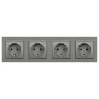 Nova IV négy dugalj szürke szálcsiszolt kerettel