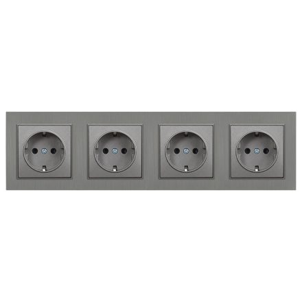 Nova IV négy dugalj szürke szálcsiszolt kerettel