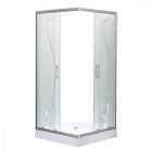 Spirit Bamboo 90x90 cm szögletes zuhanykabin, zuhanytálcával