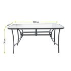 L150 Négyszögletes kerti asztal