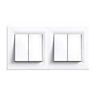 Nova kettős csillárkapcsoló 105 fehér kerettel