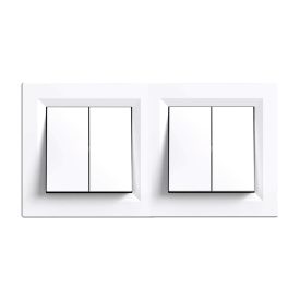 Nova kettős csillárkapcsoló 105 fehér kerettel