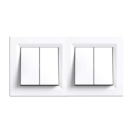 Nova kettős csillárkapcsoló 105 fehér kerettel