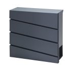 Postaláda horgyanyzott acélból újságtartóval antracit