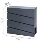 Postaláda horgyanyzott acélból újságtartóval antracit