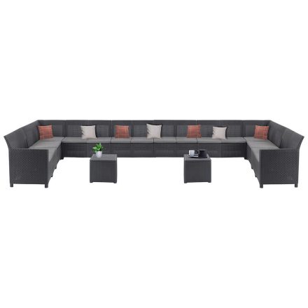 Claire IV 18 személyes kerti bútor garnitúra vigo tárolós asztallal