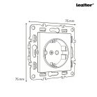 Nova III kettő dugalj USB csatlakozóval szürke szálcsiszolt kerettel
