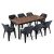 Ravello Large 8+1 kerti bútor garnitúra szett dió-fekete