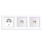 Nova III dugalj kettő UTP csatlakozóval fehér kerettel