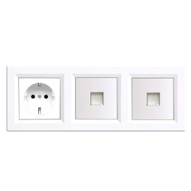 Nova III dugalj kettő UTP csatlakozóval fehér kerettel