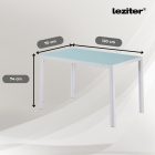 Liva 4+1 étkező garnitúra fehér-fekete