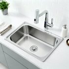 Mont szögletes egy medencés rozsdamentes mosogató