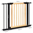 Biztonsági korlát 74-100 cm lépcsőkhöz és ajtókhoz fémből és fából