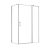 Simple 80x120 cm nyílóajtós aszimmetrikus zuhanykabin zuhanytálca nélkül