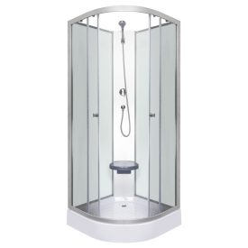 Evora White 90 hátfalas zuhanykabin zuhanytálcával