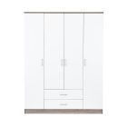 Miami gardróbszekrény 160x205 cm fehér-yorki tölgy