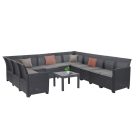 Claire XIV 11 személyes sarokgarnitúra orlando asztallal