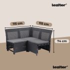 Claire XIV 11 személyes sarokgarnitúra orlando asztallal