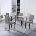 Karin 4+1 étkező garnitúra fekete-szürke