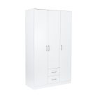 Miami gardróbszekrény 120x205 cm fehér-fehér