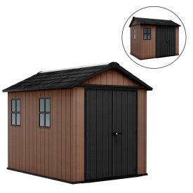 Newton Plus wide 9 x 7,5 műanyag kerti ház barna