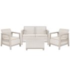 Scandi Box linea duo kerti bútor szett jute tárolós asztallal