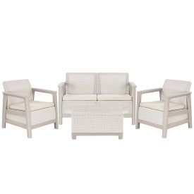   Scandi Box linea duo kerti bútor szett jute tárolós asztallal