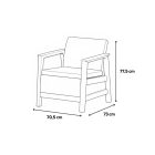 Scandi Box linea duo kerti bútor szett jute tárolós asztallal