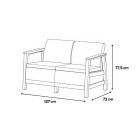 Scandi Box linea duo kerti bútor szett jute tárolós asztallal