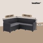 Claire 5 személyes kerti sarokgarnitúra orlando asztallal