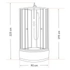Karolino 90 white mélytálcás  zuhanykabin