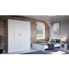 Miami éjjeliszekrény nyitott 40x40 cm fehér-fehér