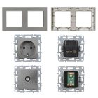 Nova dugalj TV csatlakozóval szürke szálcsiszolt kerettel