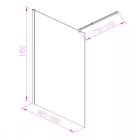 Walker 100x195 cm Walk in zuhanyfal