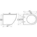 Delos WH fali rimless WC soft-close ülőkével