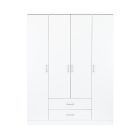 Miami gardróbszekrény 160x205 cm fehér-fehér