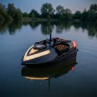 Etetőhajó V6 GPS 3 tartályos hátra és oldalkidobós fekete